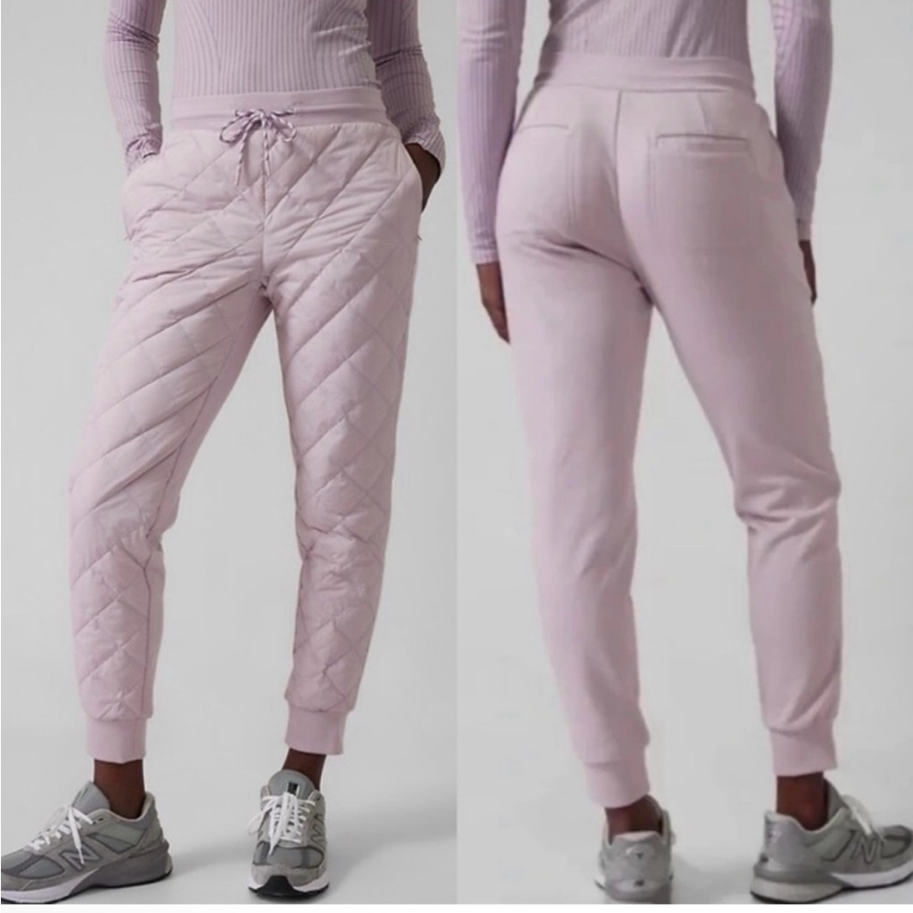 Athleta Apres Ski down jogger Shasta purple size 4 - like new